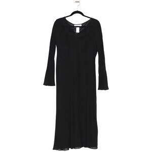 Vintage Jones New York 100% Silk Midi Dress Black Size 16